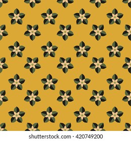 Abstract vintage flowers seamless pattern