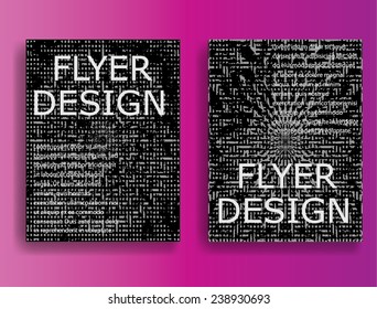 Abstract Vintage Flyer Design in Grunge Style. 