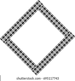 Abstract vintage frame with empty space for text. Baroque style decorative design element for cards, invitations, menu, web, scrapbook, brochures, web. Vector illustration.