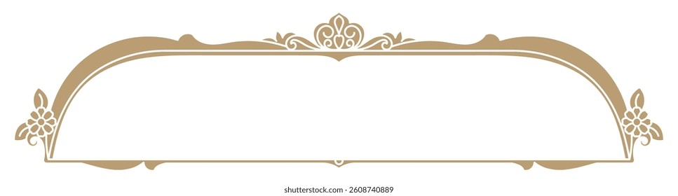 Abstract vintage frame, light brown color for text box
