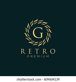 Abstract vintage frame logo design template