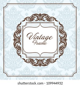ilustración vectorial de marco vintage abstracto