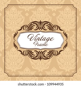 abstract vintage frame vector illustration