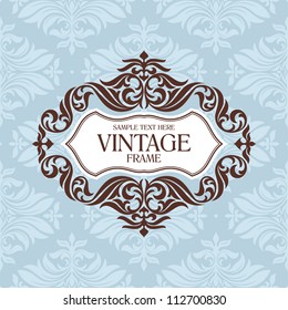 abstract vintage frame vector illustration