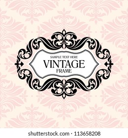 abstract vintage frame vector illustration