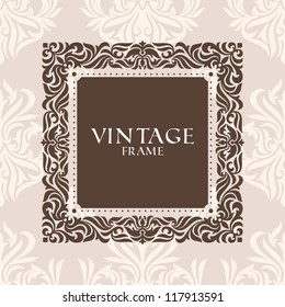 abstract vintage frame vector illustration