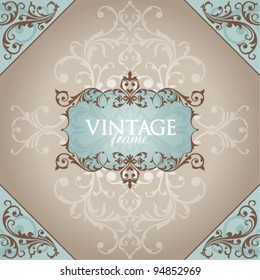 abstrakter Vintage-Rahmen, Vektorgrafik