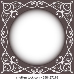 Abstract vintage frame vector templates with copy space.