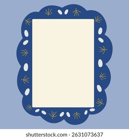 Abstracte vintage frames voor posters in minimalistische stijl. Set van verschillende decoratieve frames of randen. Hand getekende trendy vector illustratie. Diverse decoratieve retro foto rand