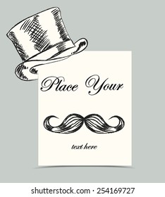 Abstract vintage gentleman card. Vector eps10.
