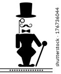 abstract vintage gentleman character