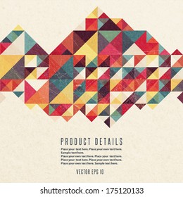 Abstract, vintage geometric background