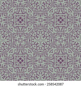 Abstract vintage geometric pattern seamless background. Vector illustration