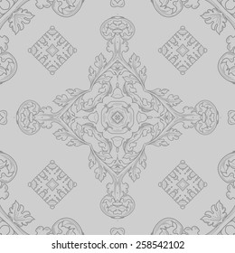 Abstract vintage geometric pattern seamless background. Vector illustration