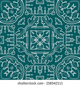 Abstrakter geometrischer Vintage-Muster nahtloser Hintergrund. Vektorgrafik
