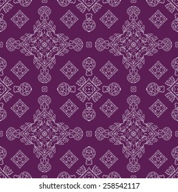 Abstract vintage geometric pattern seamless background. Vector illustration