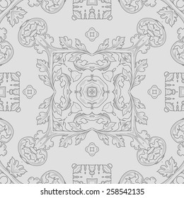 Abstract vintage geometric pattern seamless background. Vector illustration