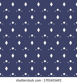 Abstract vintage geometric seamless pattern. Blue background. Vector illustration