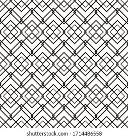 Abstract vintage geometric seamless pattern. Brown black background. Vector illustration