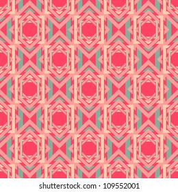abstract vintage geometric wallpaper pattern seamless background. Vector illustration