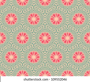 abstract vintage geometric wallpaper pattern seamless background. Vector illustration