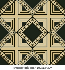 abstract vintage geometric wallpaper pattern seamless background. Vector illustration