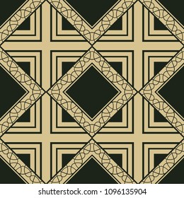 abstract vintage geometric wallpaper pattern seamless background. Vector illustration