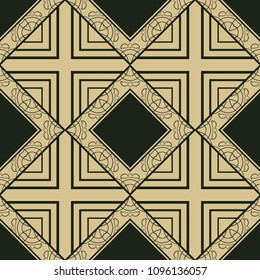 abstract vintage geometric wallpaper pattern seamless background. Vector illustration