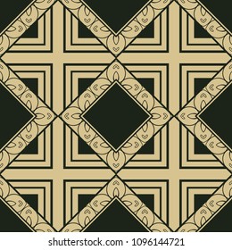 abstract vintage geometric wallpaper pattern seamless background. Vector illustration