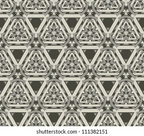 abstract vintage geometric wallpaper pattern seamless background. Vector illustration