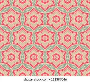 abstract vintage geometric wallpaper pattern seamless background. Vector illustration