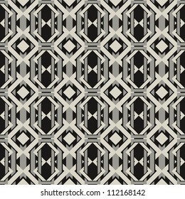 abstract vintage geometric wallpaper pattern seamless background. Vector illustration