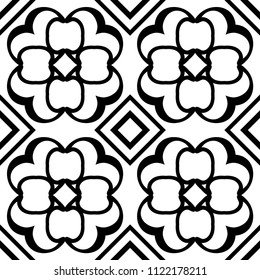 abstract vintage geometric wallpaper pattern seamless background. Vector illustration