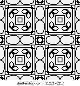 abstract vintage geometric wallpaper pattern seamless background. Vector illustration