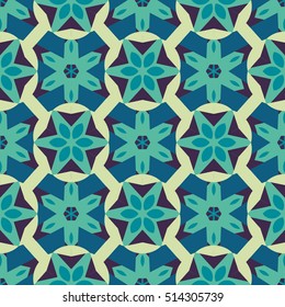 abstract vintage geometric wallpaper pattern seamless background. Vector illustration
