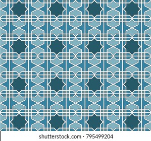 abstract vintage geometric wallpaper pattern seamless background. Vector illustration