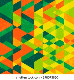 Abstract vintage geometry background with grunge texture.