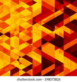 Abstract vintage geometry background with grunge texture.