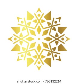 Abstract Vintage Golden Floral Decoration Vector Design,