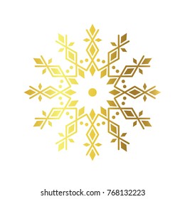 Abstract Vintage Golden Floral Decoration Vector Design,