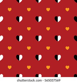 Abstract vintage hearts seamless pattern.