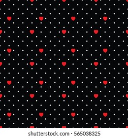Abstract vintage hearts seamless pattern.