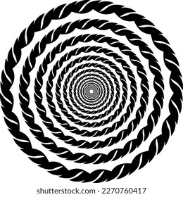 abstract vintage icon element symbol round artist spiral twist circle style geometric deign.