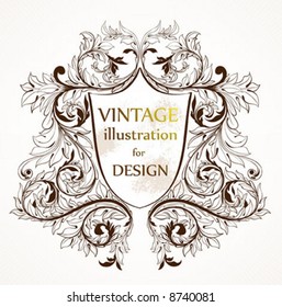 Abstract vintage illustration for design.