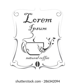 Abstract vintage label