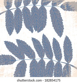 Abstract vintage leaves background. Vector illustration.