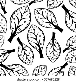 abstract vintage leaves seamless pattern