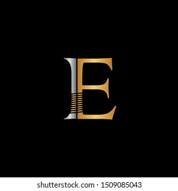Abstract Vintage letter E logo icon. Creative Letter E Logo icon for business, initial, brand identity
