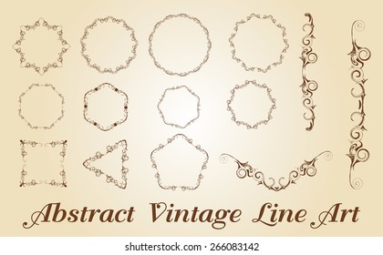 Abstract Vintage Line Art