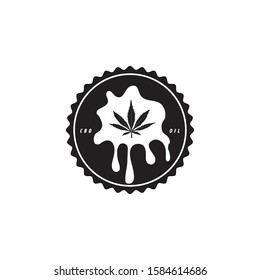 abstract vintage logo of hemp extract for your brand.